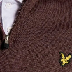 Lyle & Scott Golf Quarter Zip Merino Jumper Rosa Berry Hot
