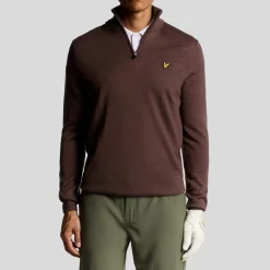 Lyle & Scott Golf Quarter Zip Merino Jumper Rosa Berry Hot