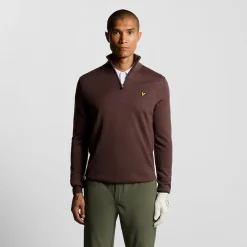 Lyle & Scott Golf Quarter Zip Merino Jumper Rosa Berry Hot