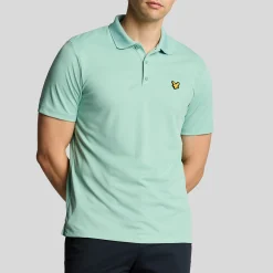 Lyle & Scott Golf Tech Polo Mineral Turq (X523) New