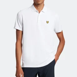 Lyle & Scott Golf Tech Polo Vit Vit (626) Discount