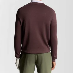 Lyle & Scott Golf V Neck Pullover Rosa Berry Sale