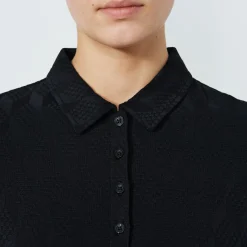 Daily Sports Graphic Jaquard Ss Poloshirt Svart Black Discount