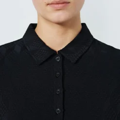Daily Sports Graphic Jaquard Ss Poloshirt Svart Black Discount