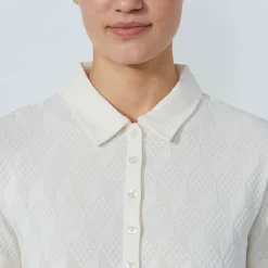 Daily Sports Graphic Jaquard Ss Poloshirt Vit Ivory