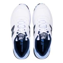 New Balance 574 Greens v2 Vit Blå White/Sky Blue Discount