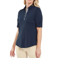 FootJoy Half Sleeve Ruched Lisle Blå Navy Best