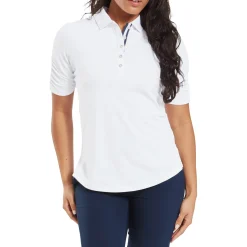 FootJoy Half Sleeve Ruched Lisle Vit White Outlet