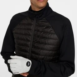 J.Lindeberg Hayden Quilt Hybrid Jacket Svart Black Discount