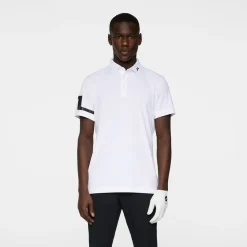 J.Lindeberg Heath Regular Fit Golf Polo Vit White Discount