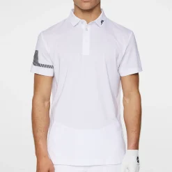 J.Lindeberg Heath Strike Polo Vit White New