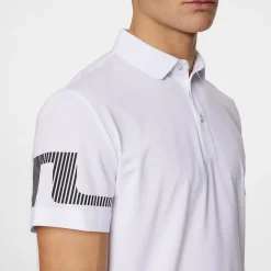 J.Lindeberg Heath Strike Polo Vit White New