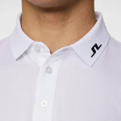 J.Lindeberg Heath Strike Polo Vit White New