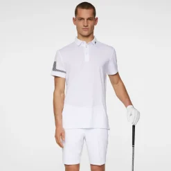 J.Lindeberg Heath Strike Polo Vit White New
