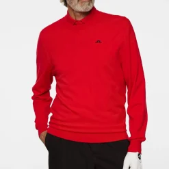 J.Lindeberg Henry Knitted Sweater Barbados-Cherry Discount