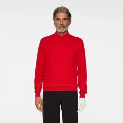 J.Lindeberg Henry Knitted Sweater Barbados-Cherry Discount