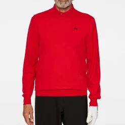 J.Lindeberg Henry Knitted Sweater Barbados-Cherry Discount