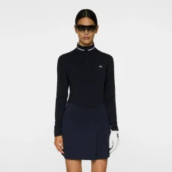 J.Lindeberg Hertta Long Sleeve Polo Blå JL Navy Hot