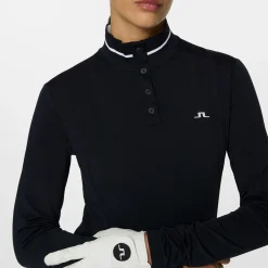 J.Lindeberg Hertta Long Sleeve Polo Blå JL Navy Hot