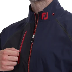 FootJoy Hydrotour Jacket Navy With Black And Bright Red Clearance