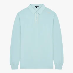 Malbon Golf JP LS Cotton Modal Pique Ice Blue New