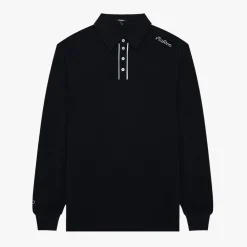 Malbon Golf JP LS Cotton Modal Pique Svart Black New