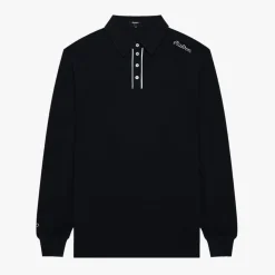 Malbon Golf JP LS Cotton Modal Pique Svart Black New