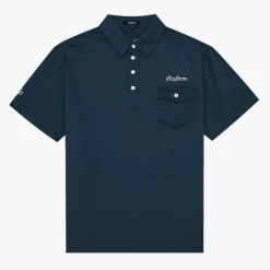 Malbon Golf JP Single Pocket Mercerized Polo Blå Navy Discount