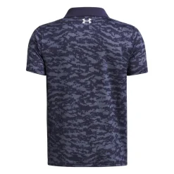 Under Armour Jr Matchplay Printed Polo Blå Navy (Midnight 410) Outlet