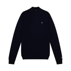 J.Lindeberg Kian Zipped Golf Sweater Blå JL Navy Clearance