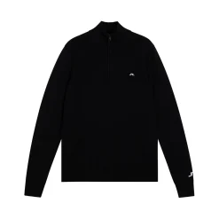 J.Lindeberg Kian Zipped Golf Sweater Svart Black Outlet