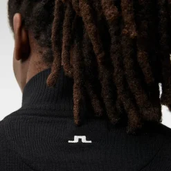 J.Lindeberg Kian Zipped Golf Sweater Svart Black Outlet