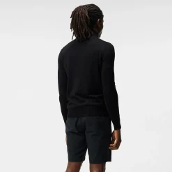 J.Lindeberg Kian Zipped Golf Sweater Svart Black Outlet