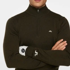 J.Lindeberg Kian Zipped Sweater Forest-Green Online