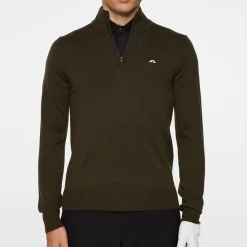 J.Lindeberg Kian Zipped Sweater Forest-Green Online