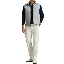 Ralph Lauren Knit Full Zip Vest Performance Wool Andover Heather Best