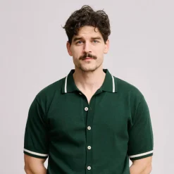 Local Rule Knit Polo Grön Green Online