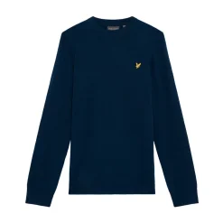 Lyle & Scott Lambswool Blend Crew Bright Navy (X929) Best