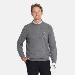 Lyle & Scott Lambswool Blend Crew Grey Sidewalk (X930) Outlet