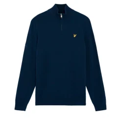 Lyle & Scott Lambswool Blend Quarter Zip Bright Navy (X929) Clearance