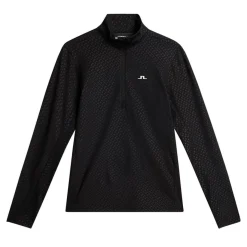 J.Lindeberg Lauryn Quarter Zip Mid Layer Svart Black Hot
