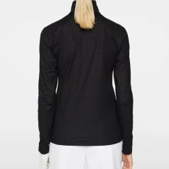 J.Lindeberg Lauryn Quarter Zip Mid Layer Svart Black Hot