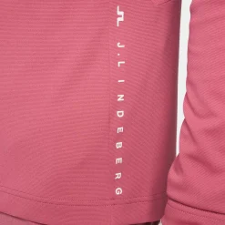 J.Lindeberg Leon Quarter Zip Mid Layer Rose-Wine Discount