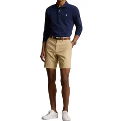 Ralph Lauren Long Sleeve Polo Performance Stretch Mesh Refined Navy Sale