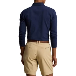Ralph Lauren Long Sleeve Polo Performance Stretch Mesh Refined Navy Sale