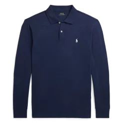 Ralph Lauren Long Sleeve Polo Performance Stretch Mesh Refined Navy Sale