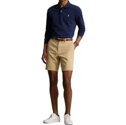 Ralph Lauren Long Sleeve Polo Performance Stretch Mesh Refined Navy Sale