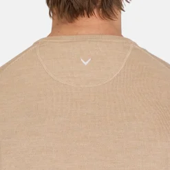 Callaway Ls V-Neck Merino Beige Heather Discount