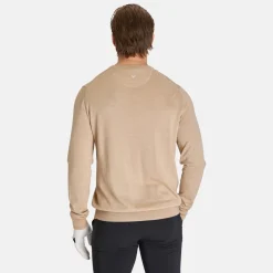 Callaway Ls V-Neck Merino Beige Heather Discount