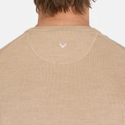 Callaway Ls V-Neck Merino Beige Heather Discount